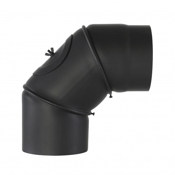 Senotherm Uni-Knie mit Tür 90° 2mm 150mm (schwarz)